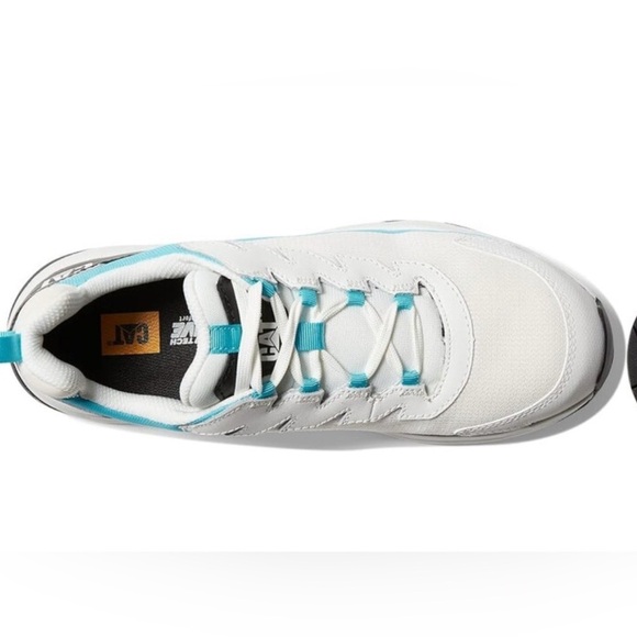 CAT CATERPILLAR STREAMLINE RUNNER CCT  BRIGHT EH WHITE & BLUE SNEAKERS SIZE 7 - Picture 3 of 6